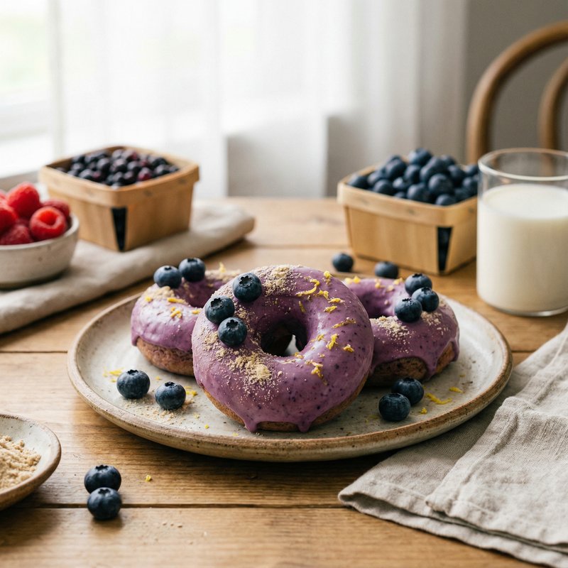 Blueberry Protein Donuts