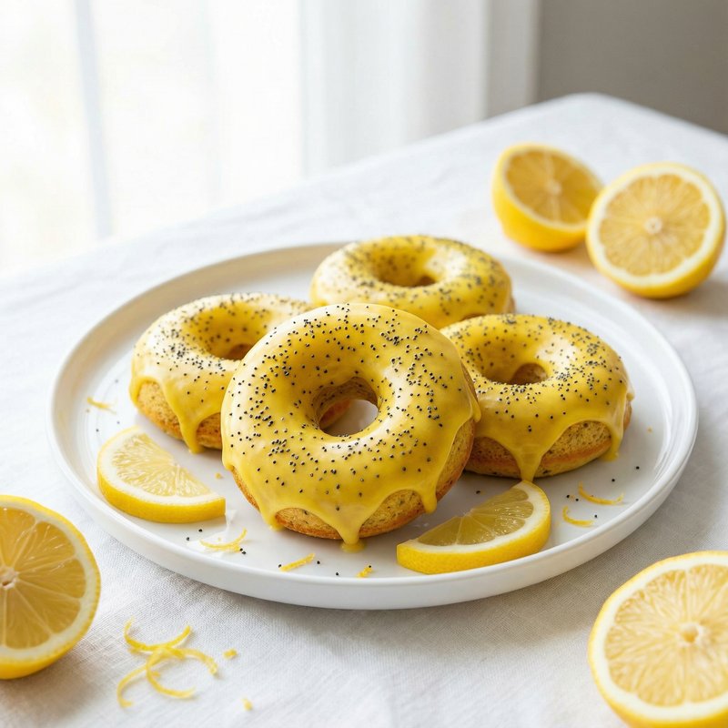 Lemon Poppy Seed Protein Donuts